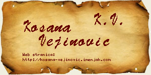 Kosana Vejinović vizit kartica